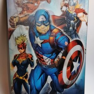 Heroic Canvas Wall Art - Blue and Red